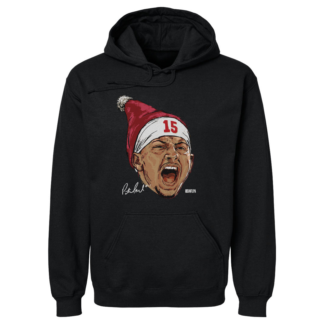 Patrick Mahomes Kansas City Portrait Santa Hat