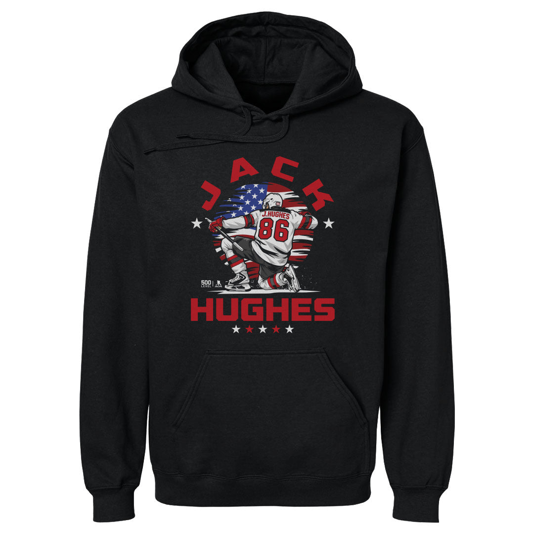 Jack Hughes New Jersey USA Flag Celebration