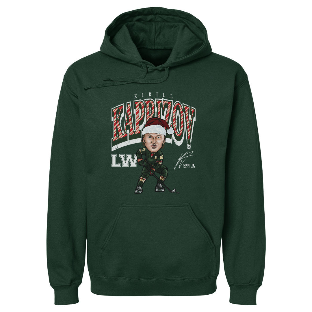 Kirill Kaprizov Minnesota Cartoon Santa Hat