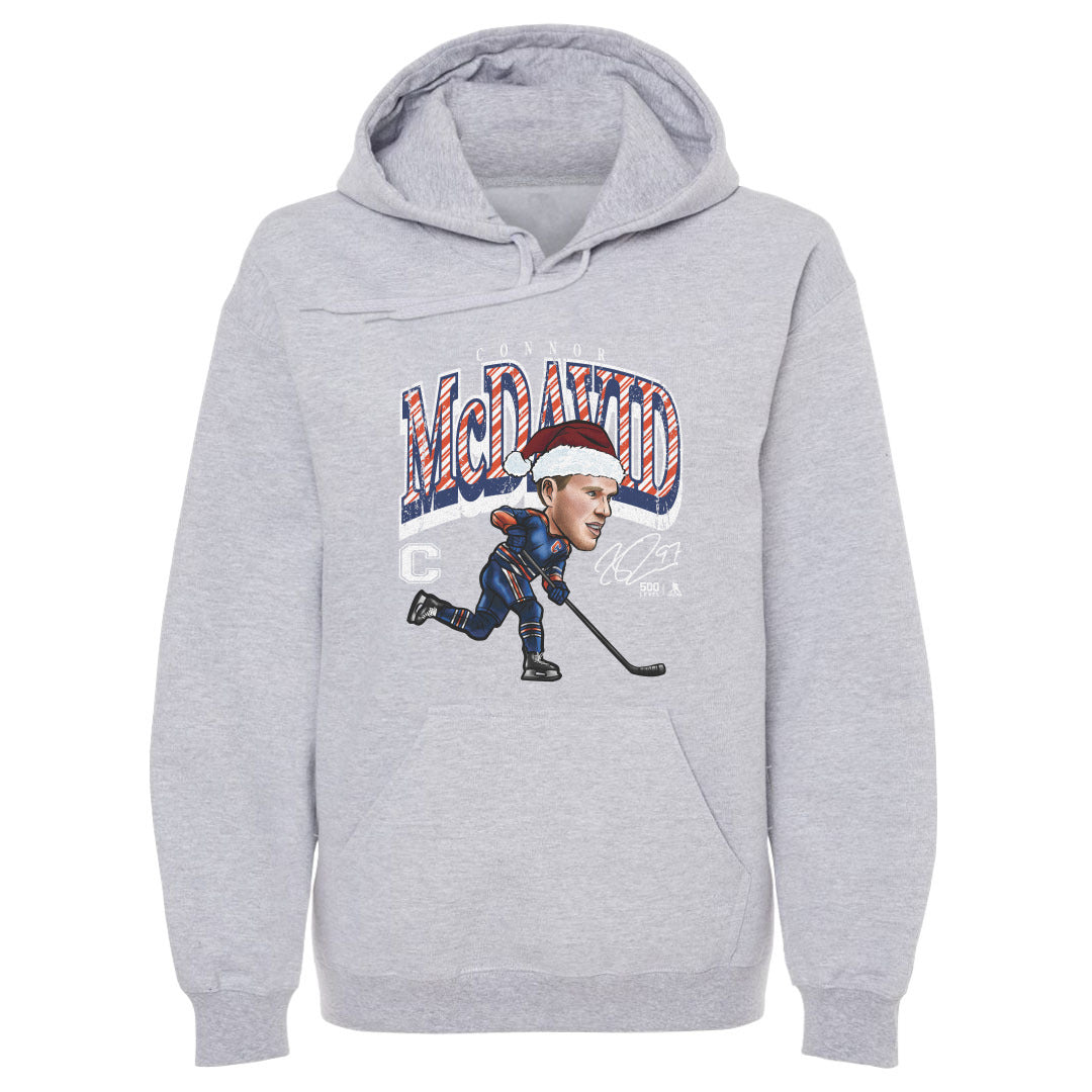 Connor McDavid Edmonton Cartoon Santa Hat