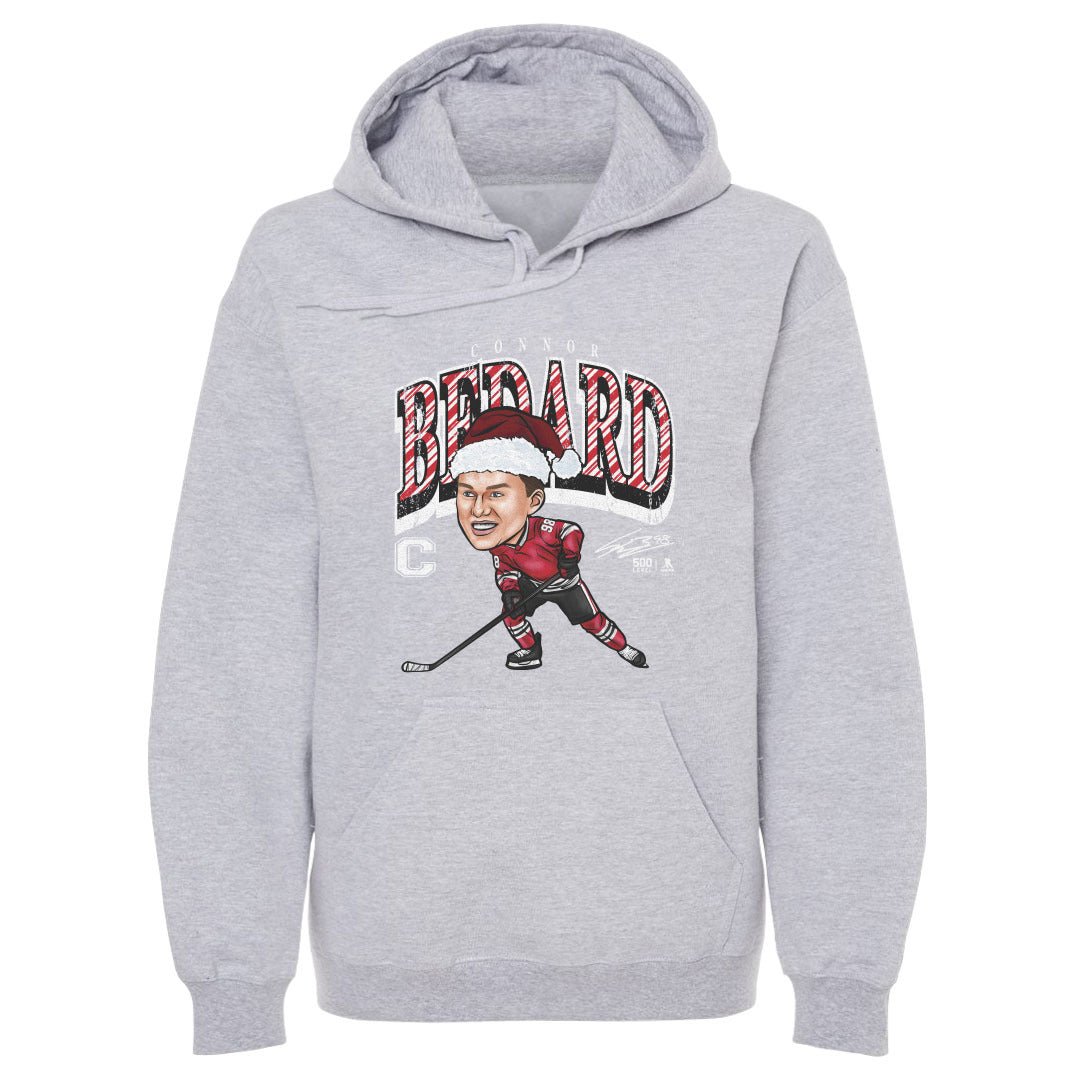 Connor Bedard Chicago Cartoon Santa Hat