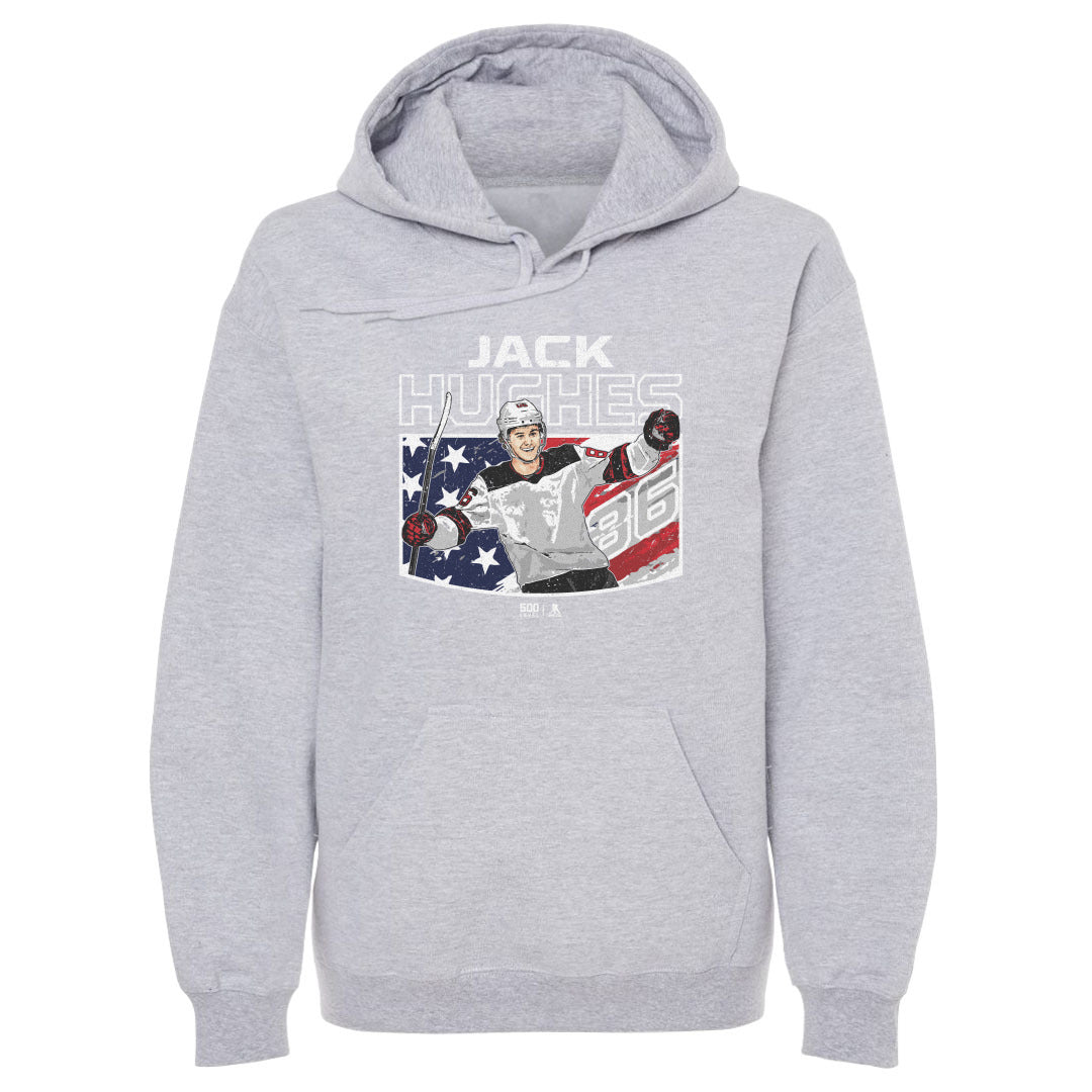 Jack Hughes New Jersey American Flag 2