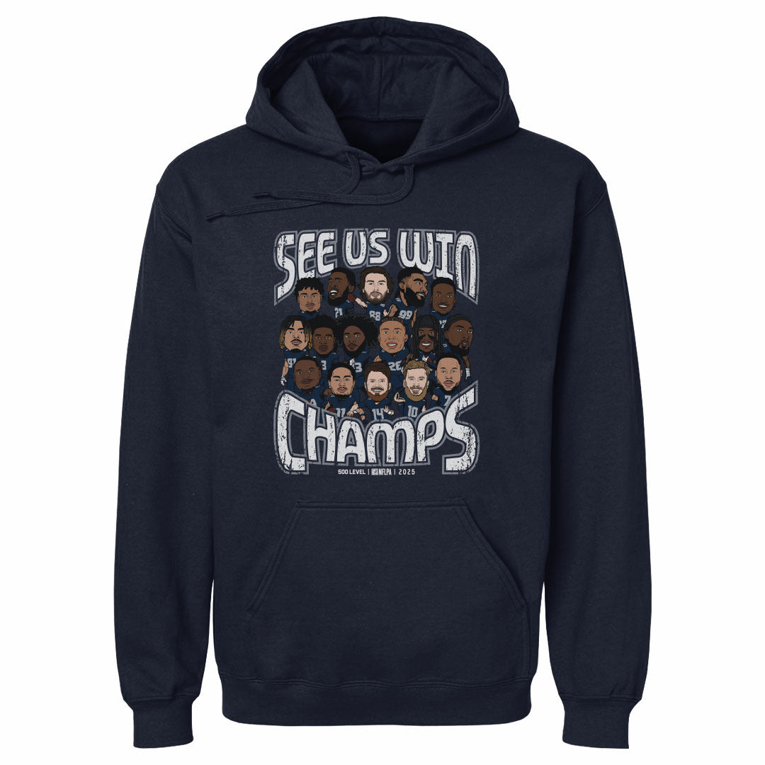 Seattle Football 2025 Champs Cartoon