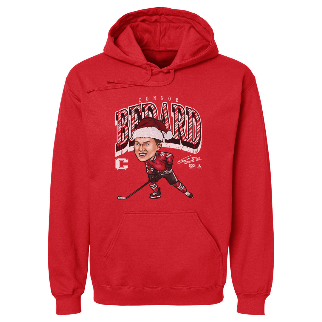 Connor Bedard Chicago Cartoon Santa Hat