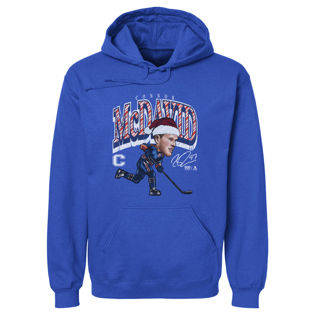 Connor McDavid Edmonton Cartoon Santa Hat