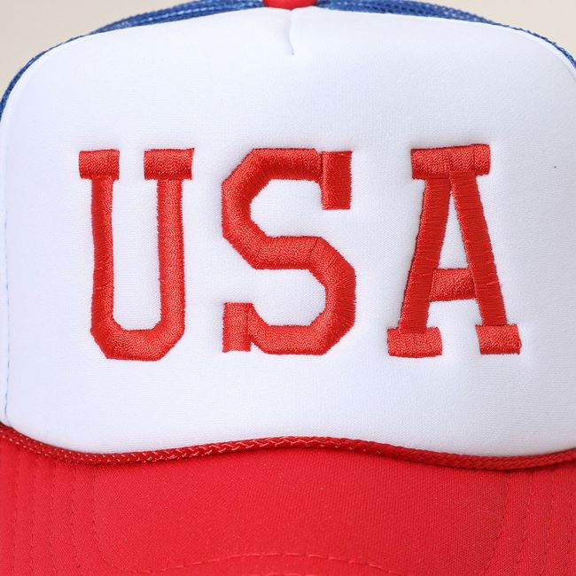 USA Embroidered Mesh Back Trucker Cap 5