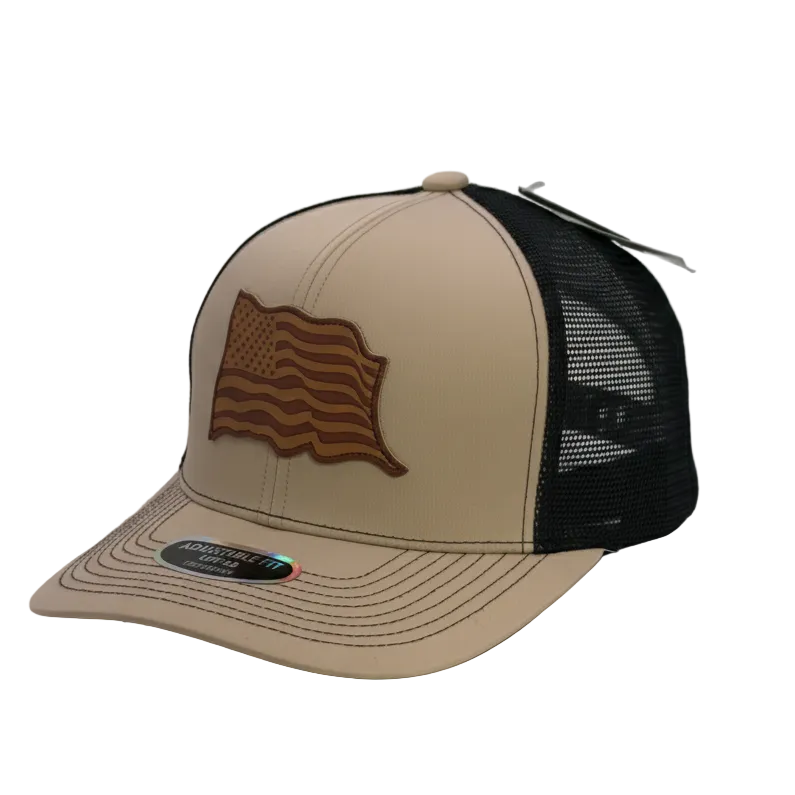 Wavy USA Flag Trucker Hat – Snapback 5