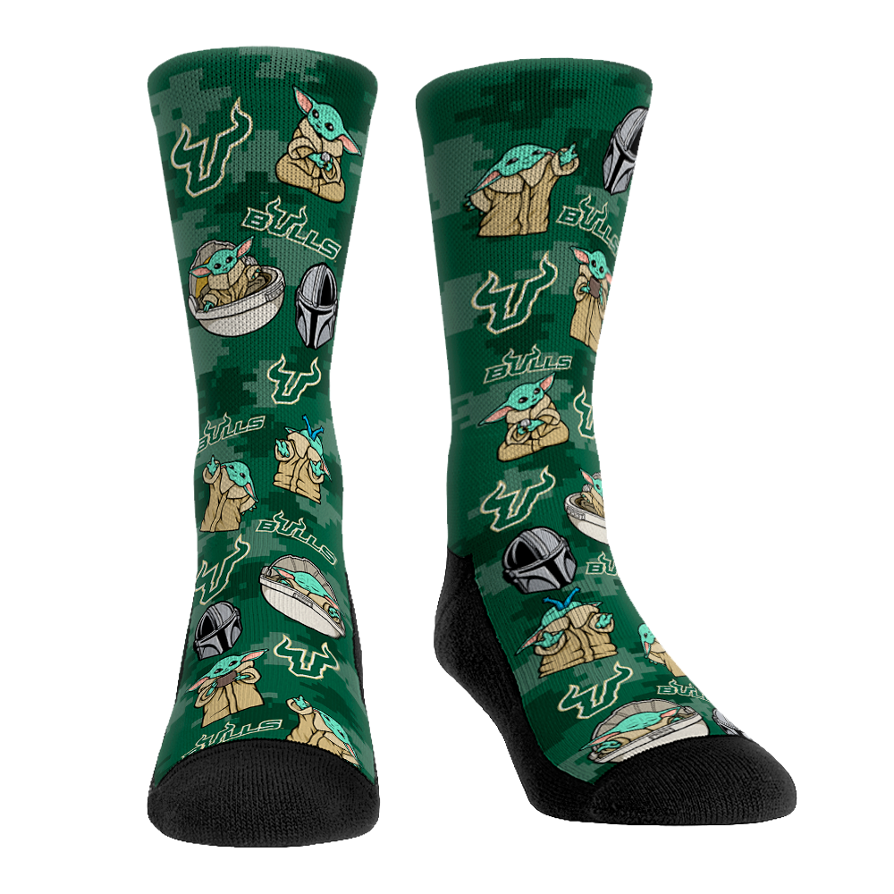 USF Bulls - Star Wars  - Grogu All-Over | Rock 'Em Socks