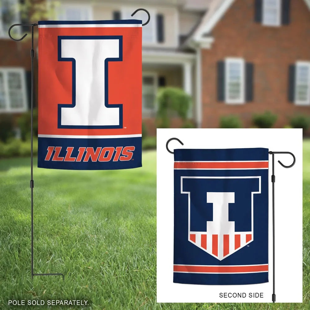 University of Illinois Garden Flag 2 Sided Illini