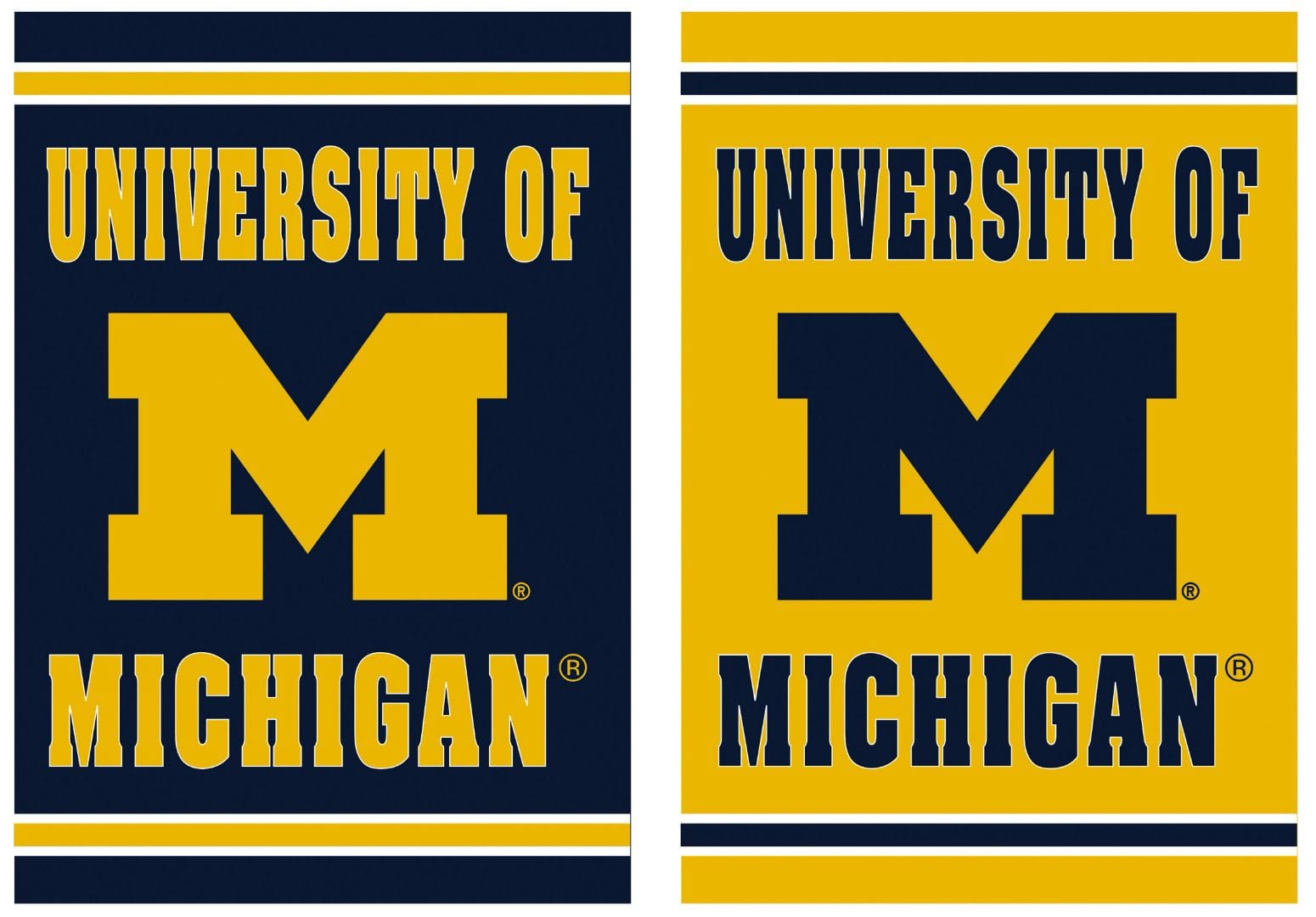 University of Michigan Garden Flag 2 Sided Wolverines
