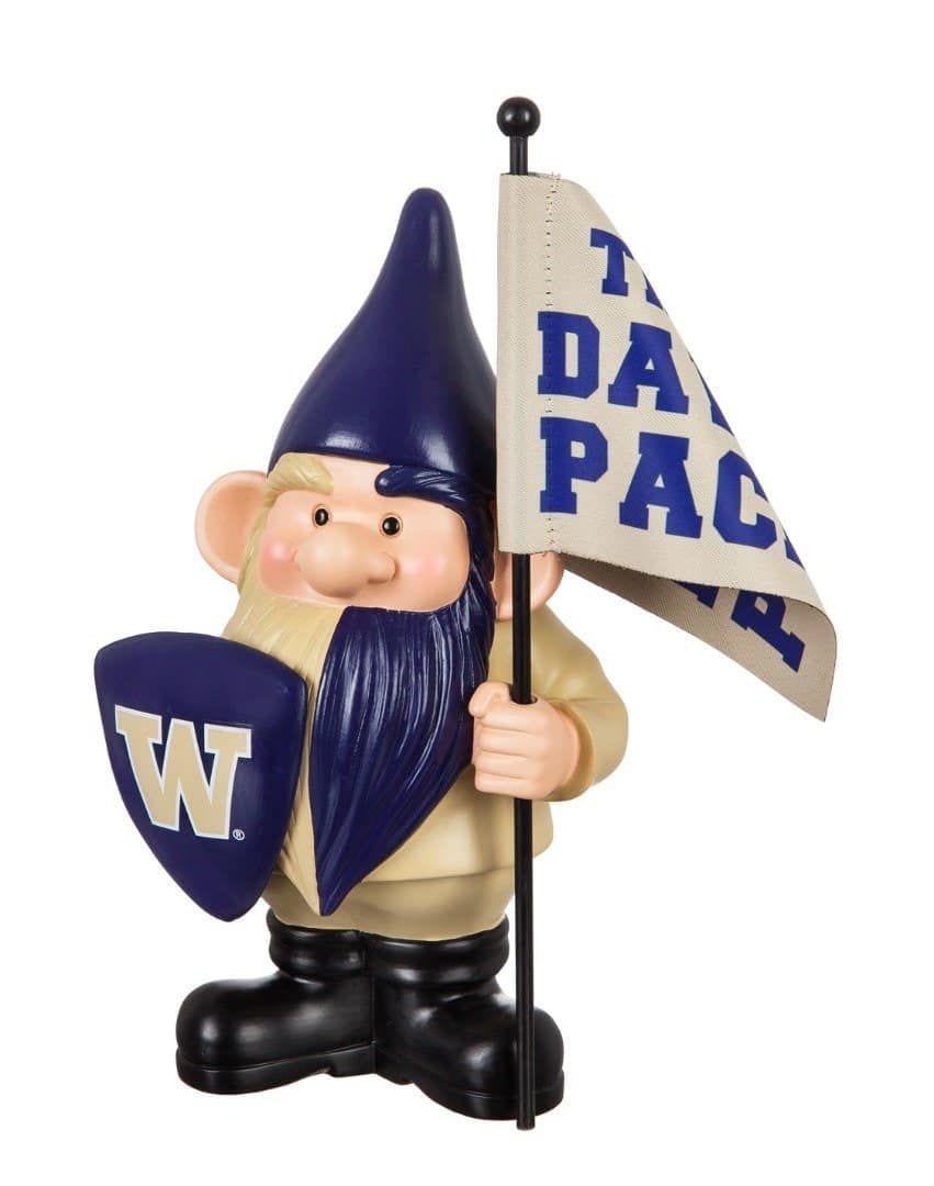 University of Washington Gnome with Flag The Dawg Pack
