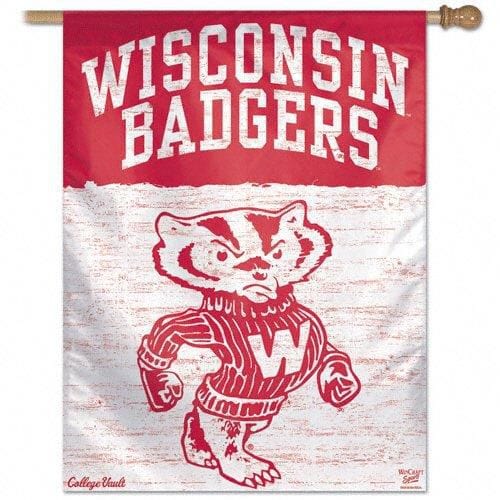University of Wisconsin Badgers Vault Logo Banner Flag