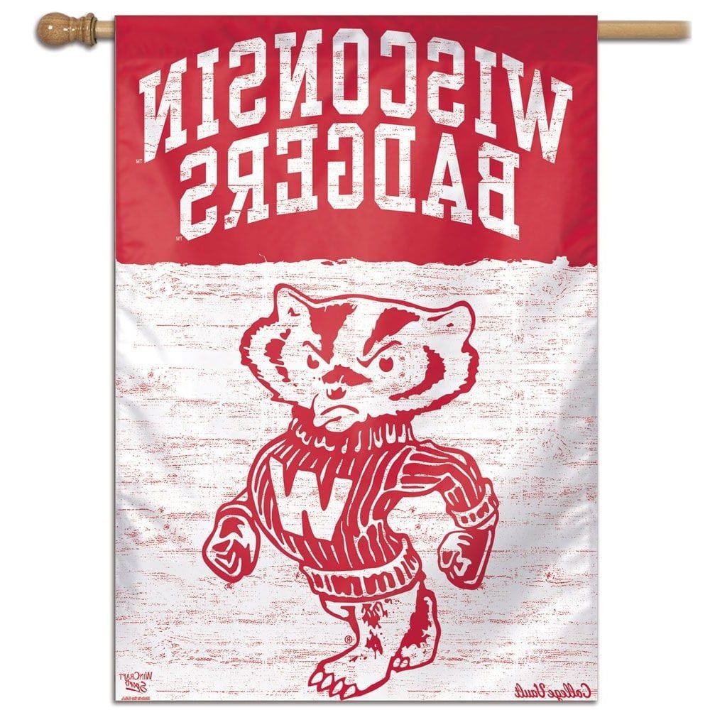 University of Wisconsin Badgers Vault Logo Banner Flag