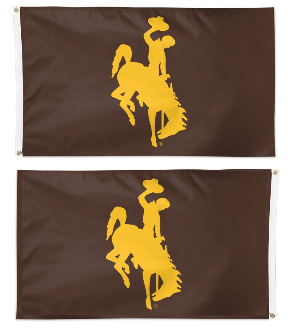 University of Wyoming Flag 3x5 Brown 2 Sided