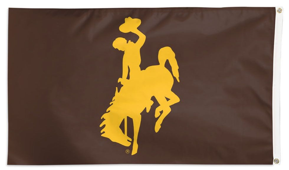 University of Wyoming Flag 3x5 Logo Brown