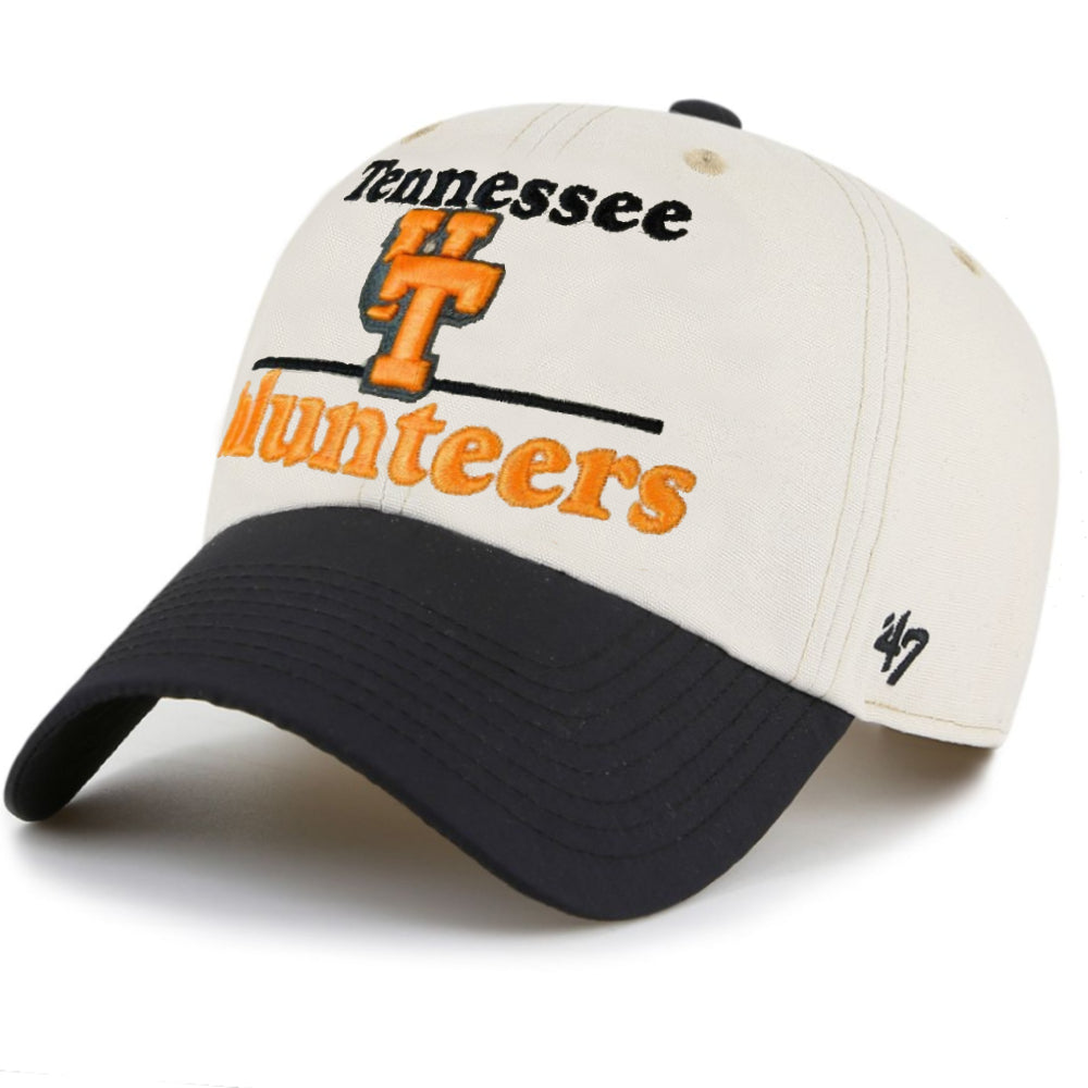 Tennessee Volunteers- Vintage Bone Orange Campscape Clean Up Adjustable Hat 1