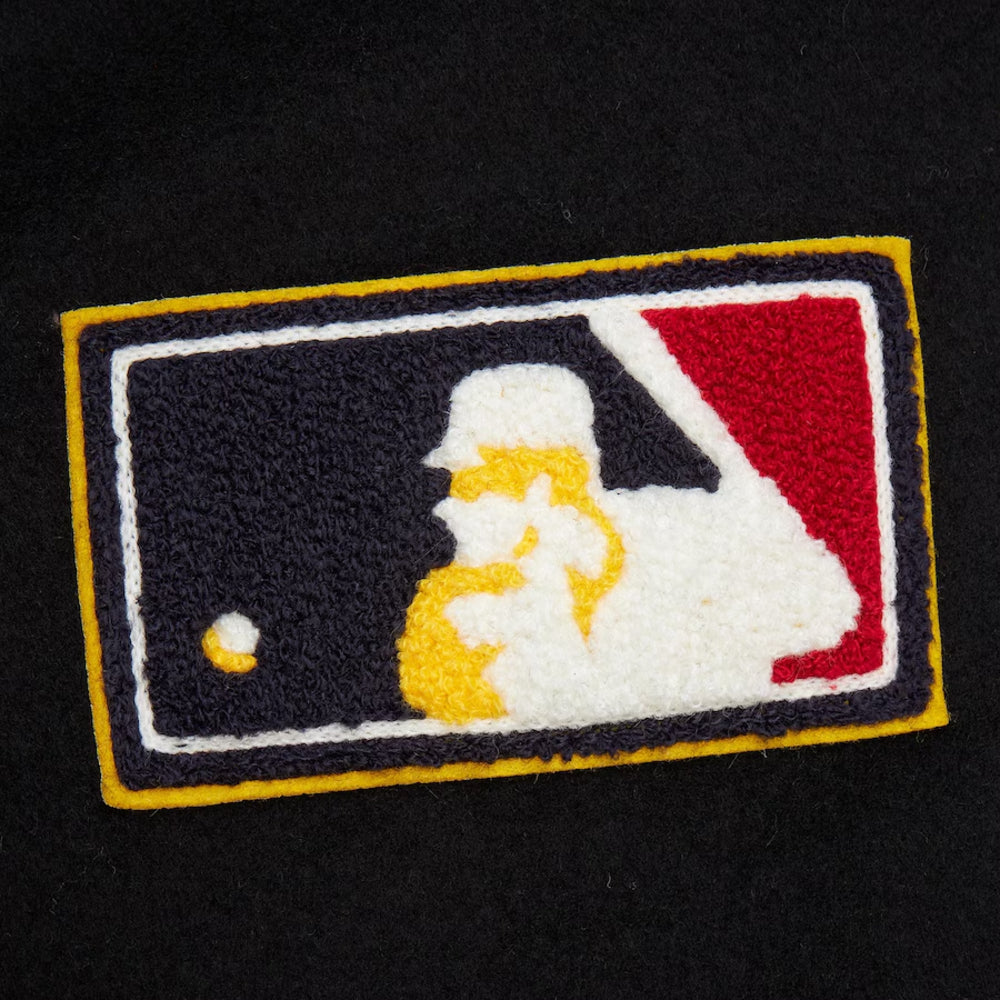 Atlanta Braves - MLB Black Out Collection Vintage Logo Full-Snap Varsity Jacket 12