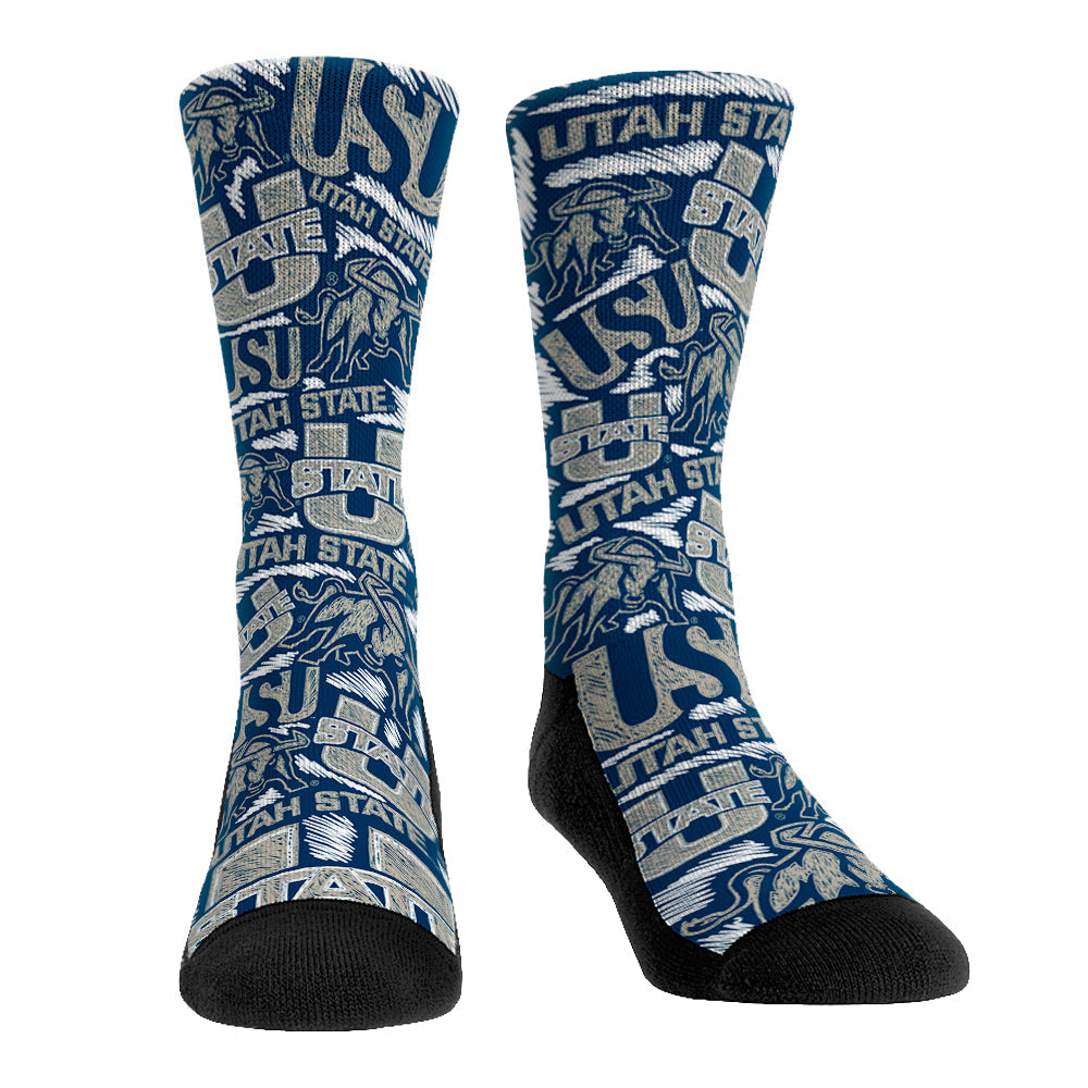Utah State Aggies - Logo Sketch | Rock 'Em Socks