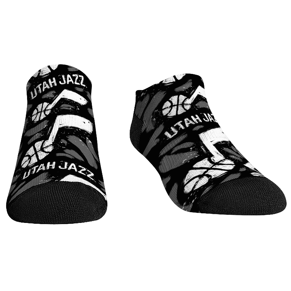 Utah Jazz - Low Cut  - Logo Paint | Rock 'Em Socks 1