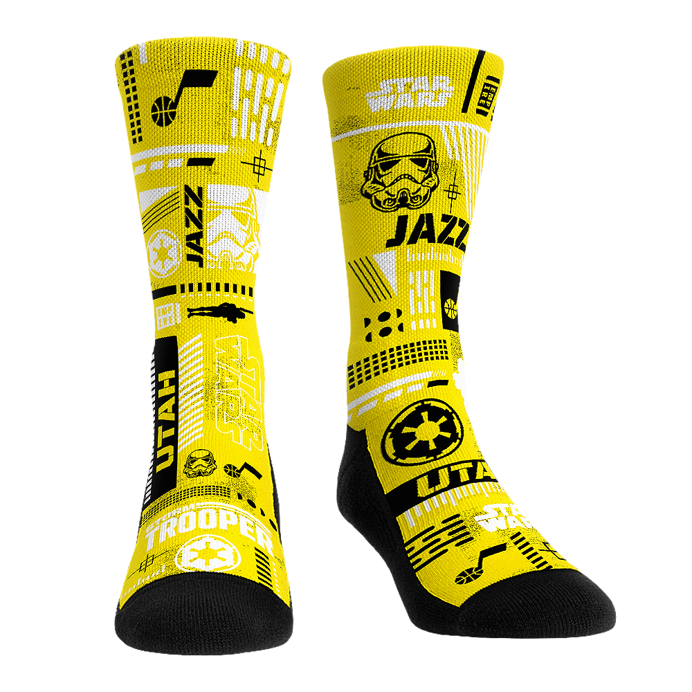 Utah Jazz - Star Wars  - Stormtrooper Pattern | Rock 'Em Socks 1