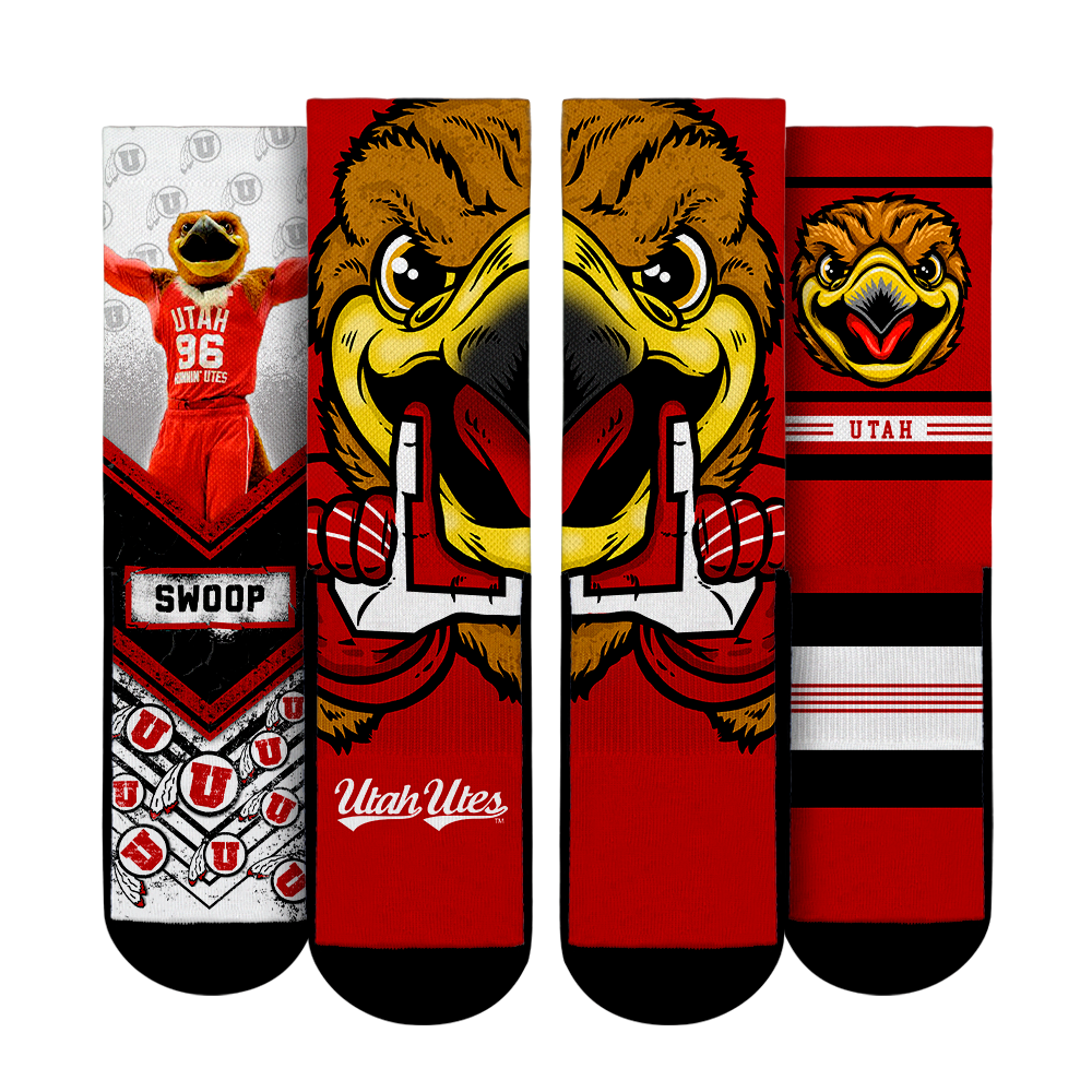 Utah Utes - Mascot 3-Pack | Rock 'Em Socks