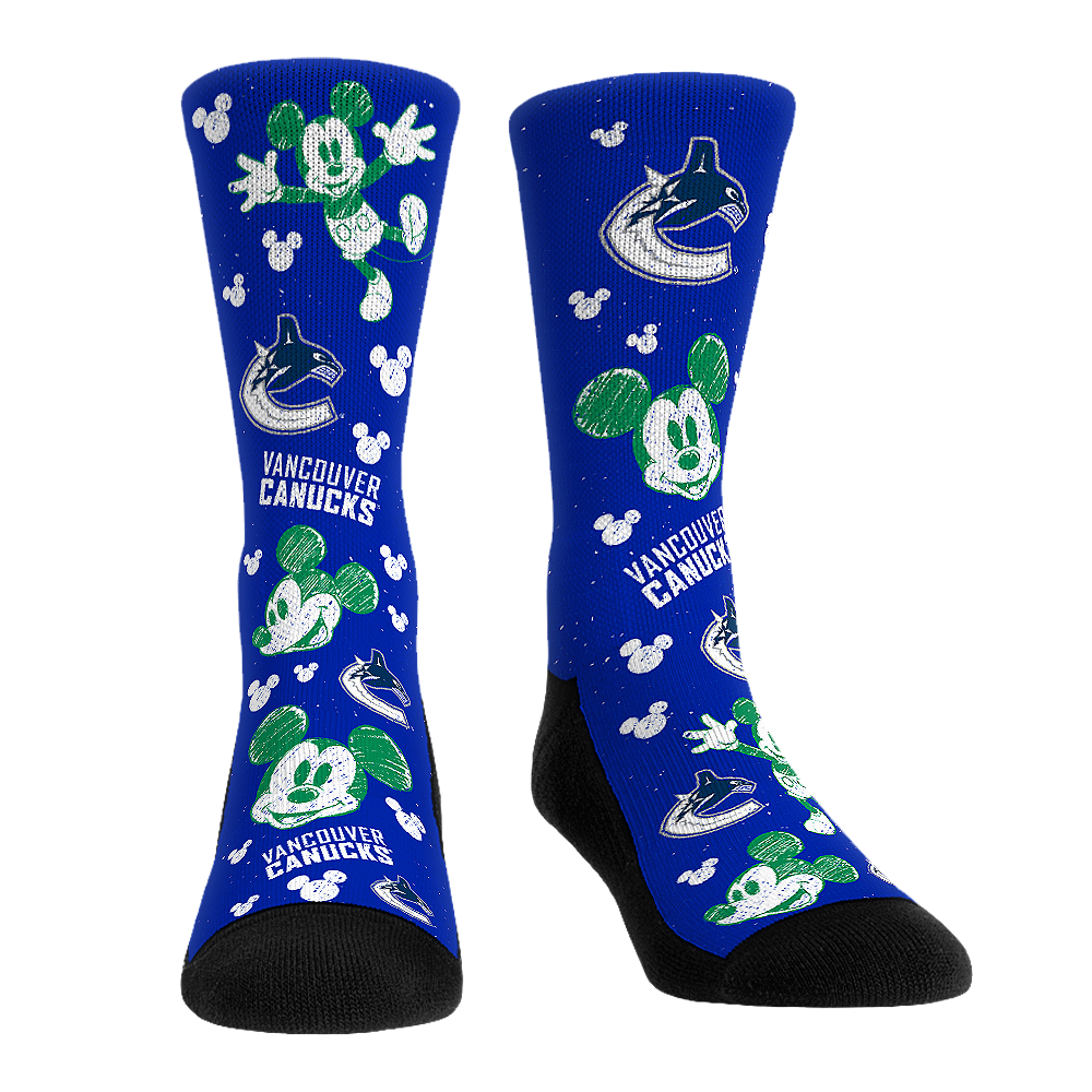Vancouver Canucks - Disney - Mickey Sketch | Rock 'Em Socks