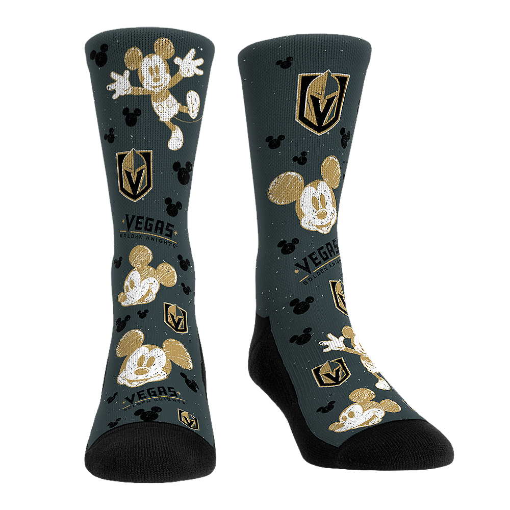 Vegas Golden Knights - Disney - Mickey Sketch | Rock 'Em Socks