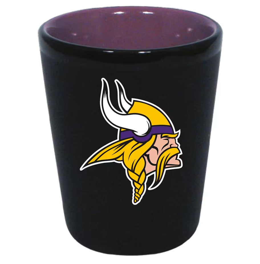 Minnesota Vikings Matte Black/Inner Color Shot Glass 1