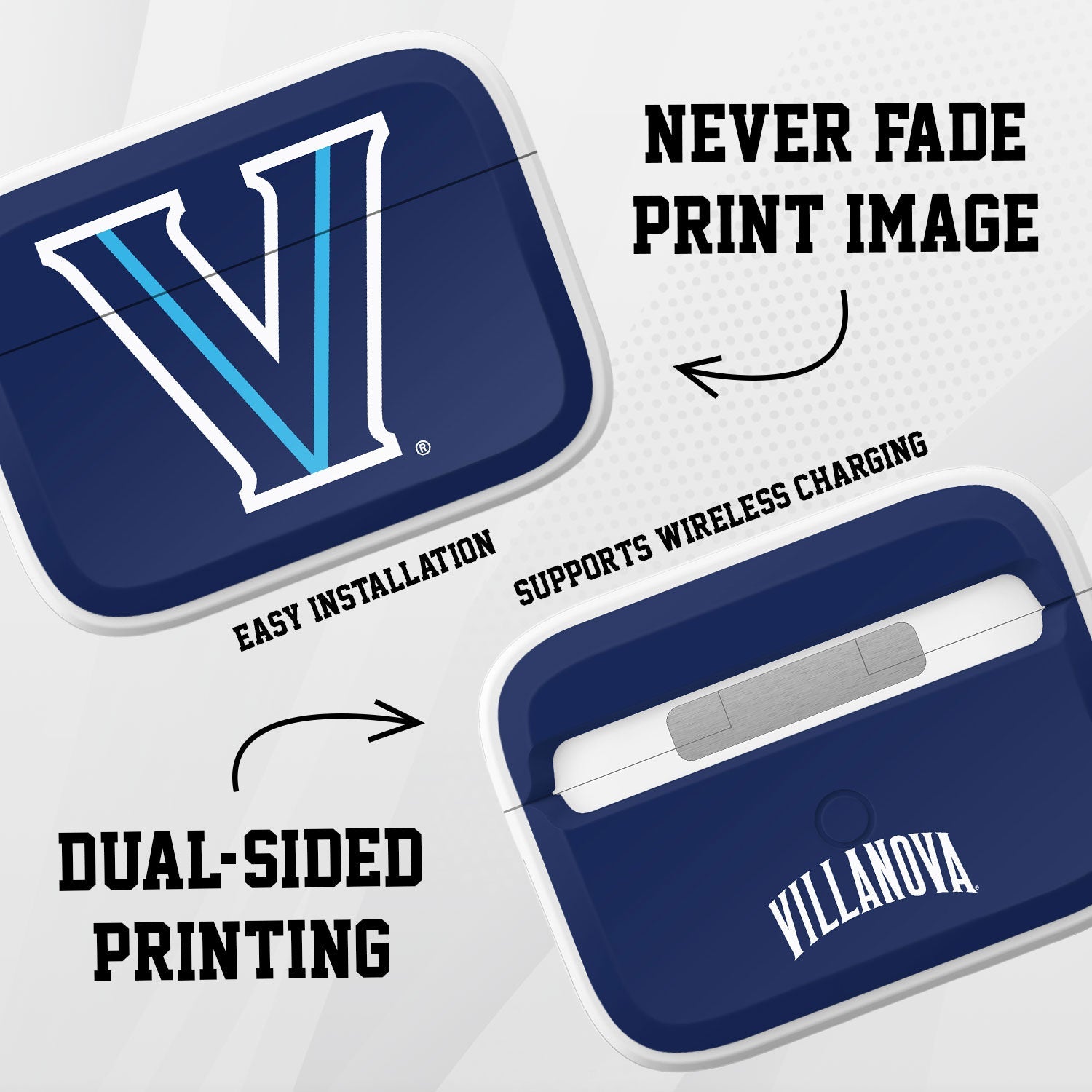 Villanova Wildcats HDX Apple Airpods Pro 1 & 2 Case Cover | Affinity Bands