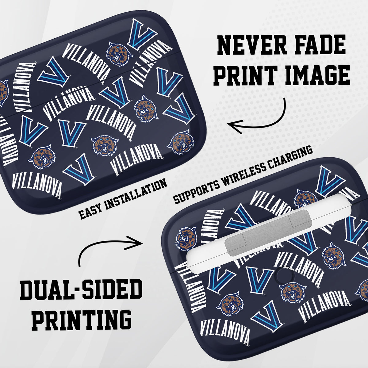 Villanova Wildcats HDX Apple Airpods Pro 1 & 2 Case Cover | Affinity Bands 11