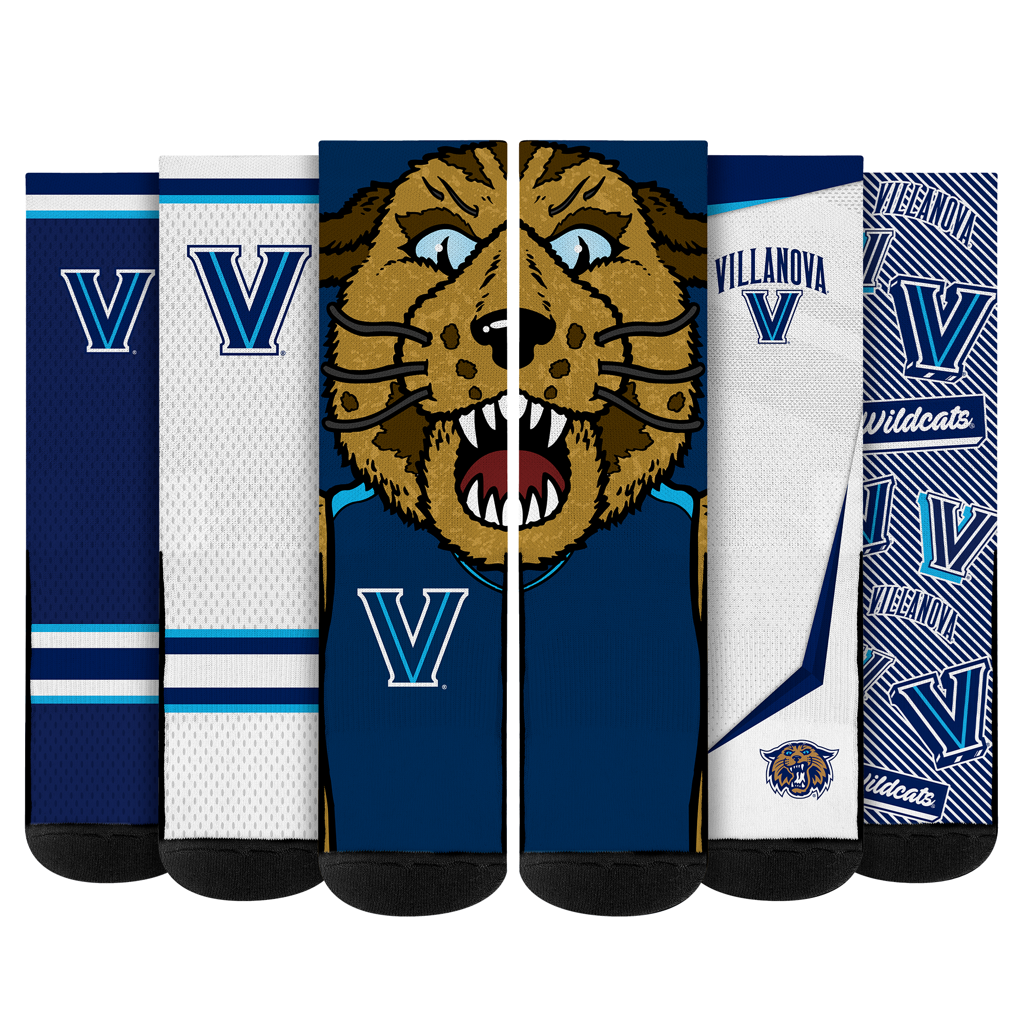 Villanova Wildcats - Super Fan Bundle 5-Pack | Rock 'Em Socks
