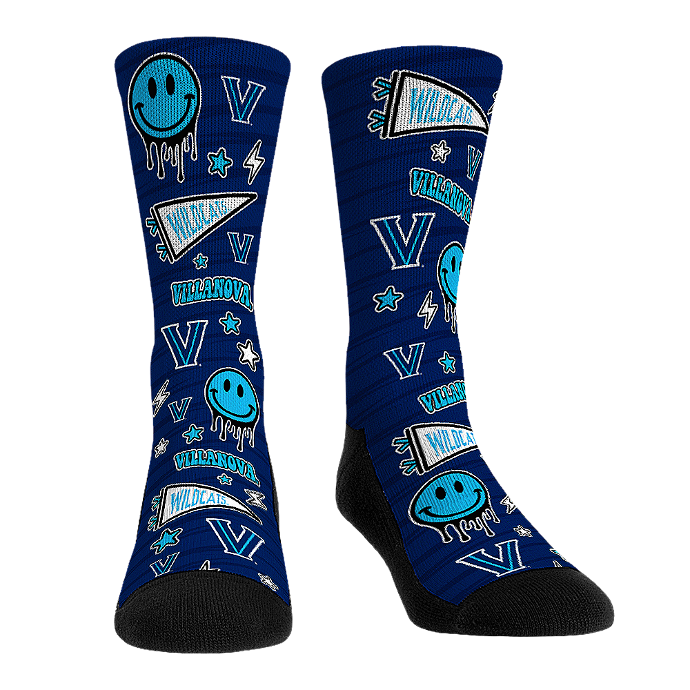 Villanova Wildcats - Smiley Stickers | Rock 'Em Socks