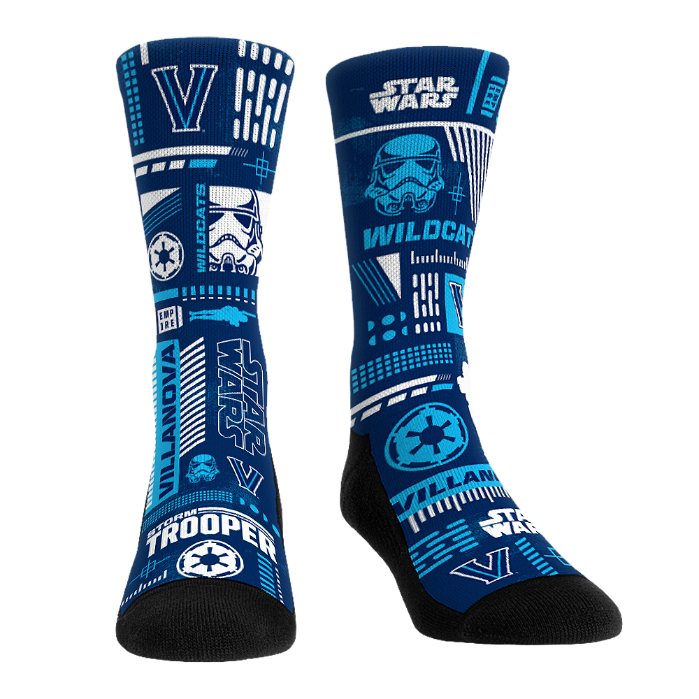 Villanova Wildcats - Star Wars  - Stormtrooper Pattern | Rock 'Em Socks