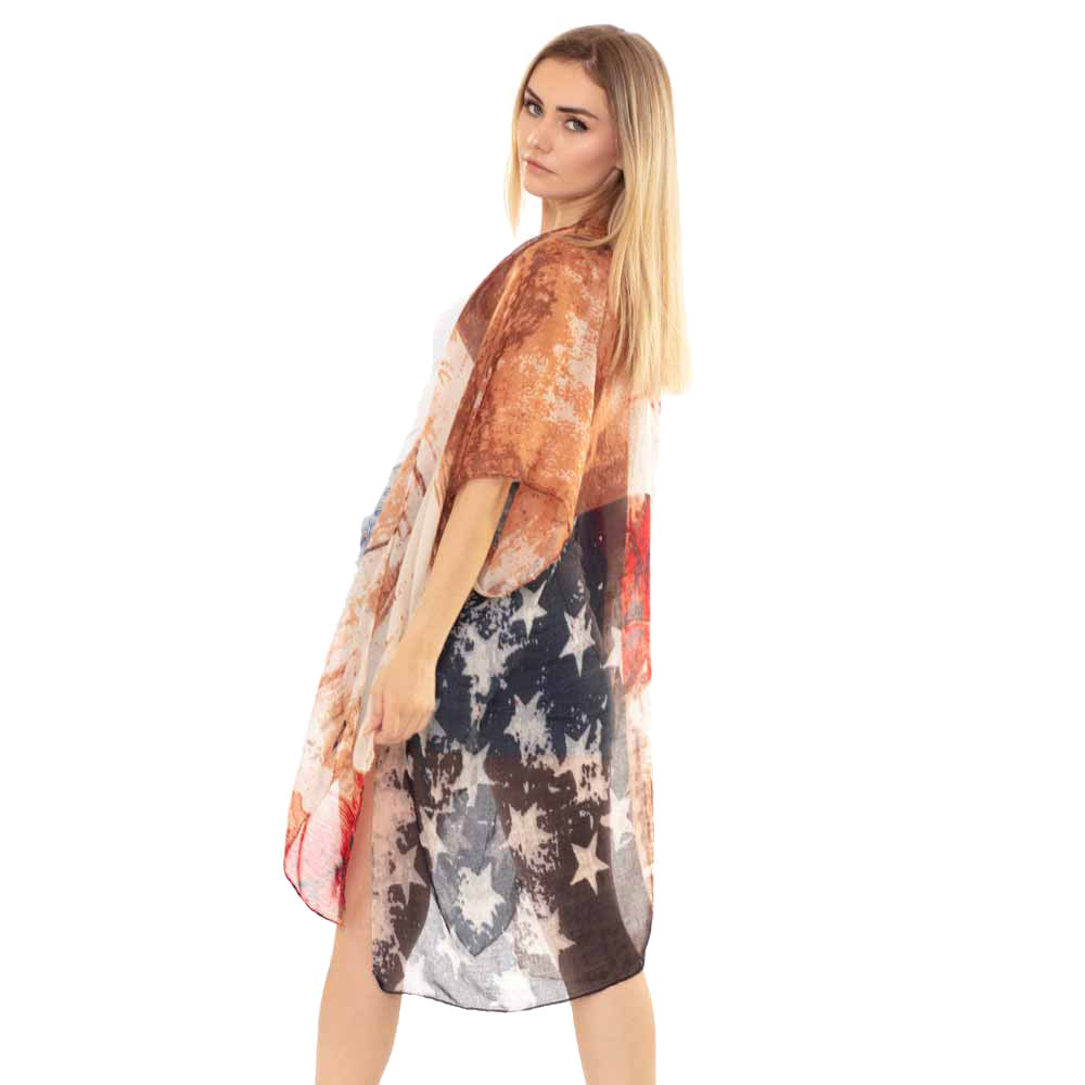 Vintage American Kimono Poncho Cover Up Beachwear 2