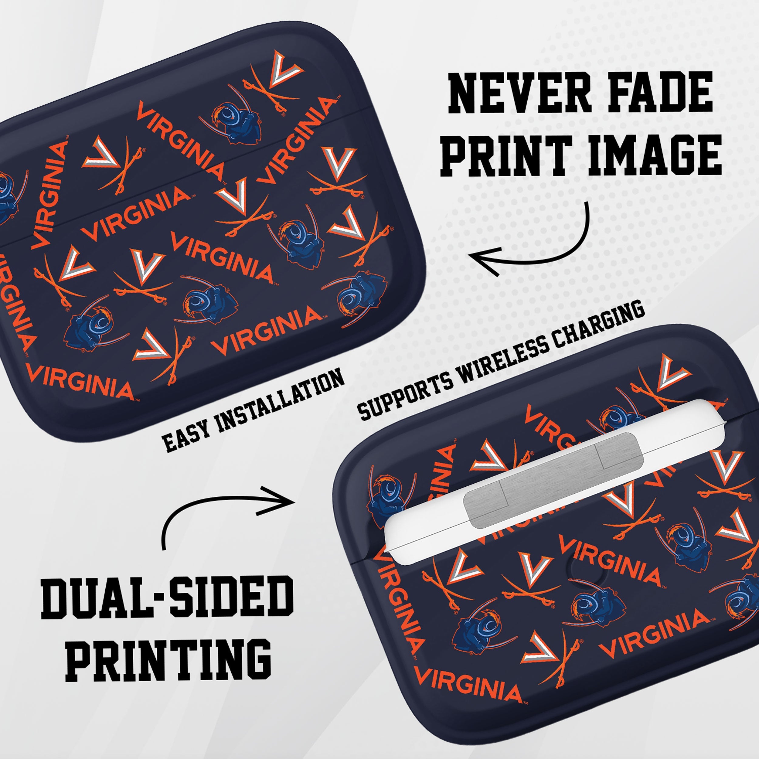 Virginia Cavaliers HDX AirPods Pro 1 & 2 Case Cover 7