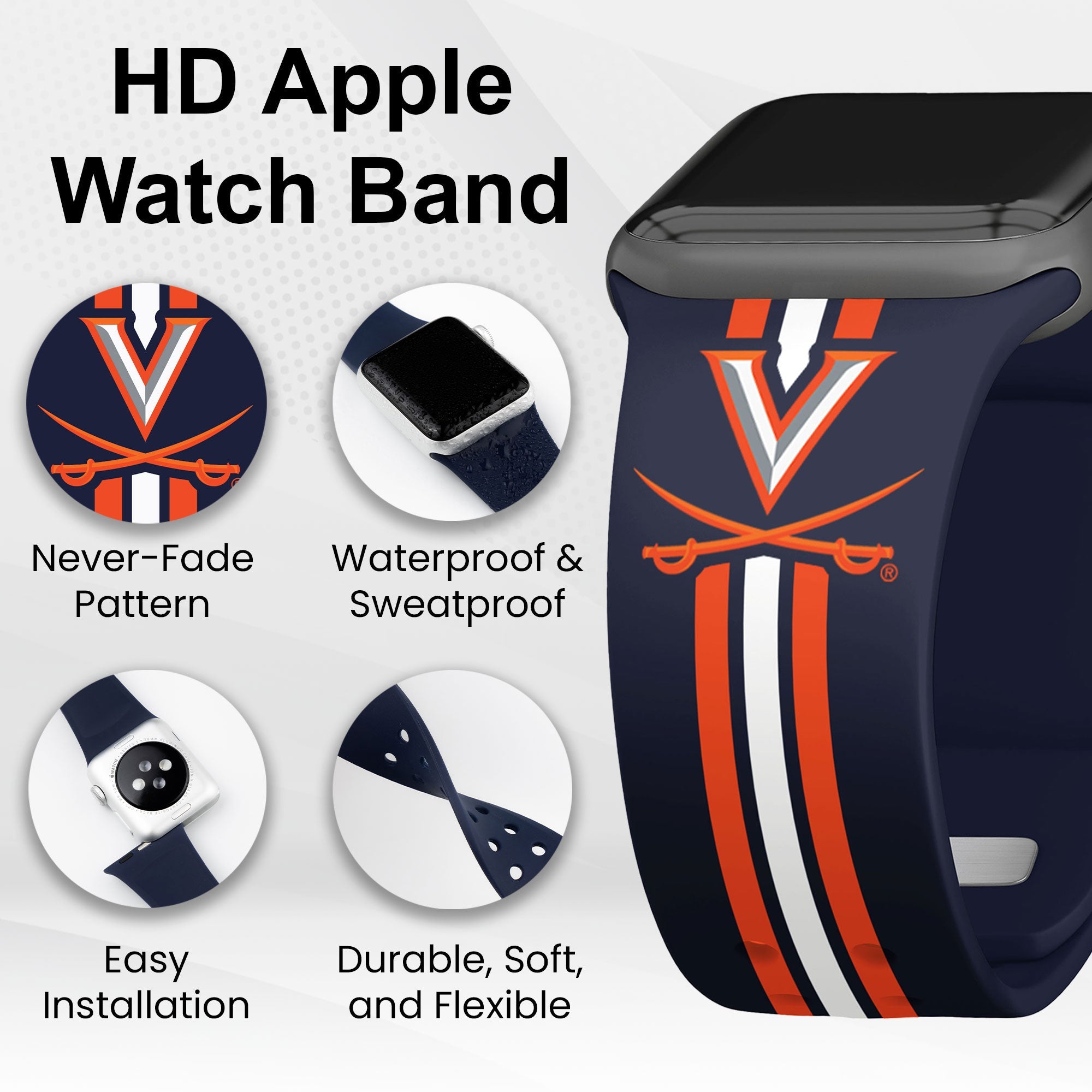 Virginia Cavaliers HD Apple Watch Band 2