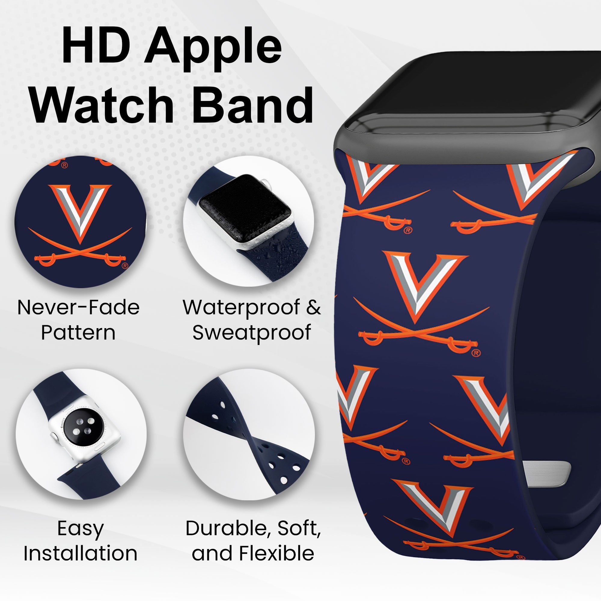 Virginia Cavaliers HD Apple Watch Band 6