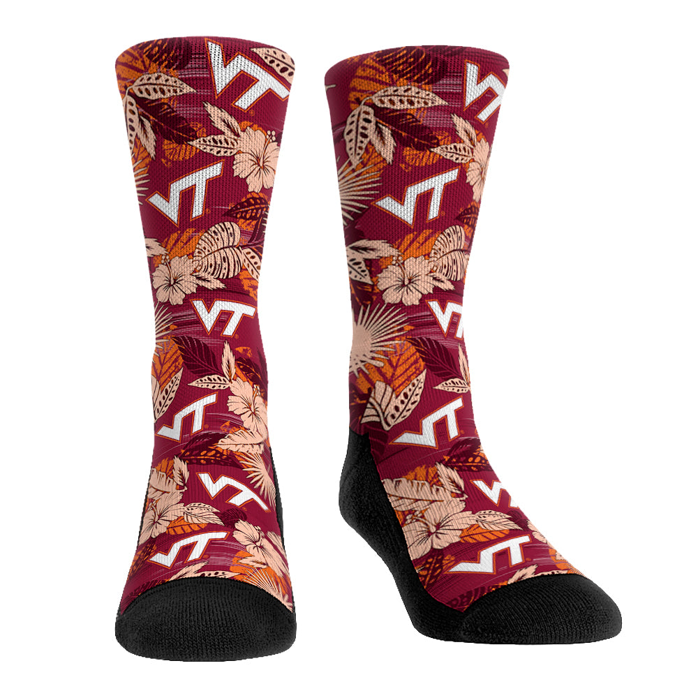 Virginia Tech Hokies - Floral | Rock 'Em Socks 1