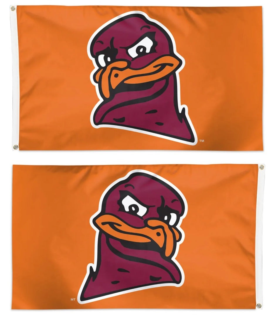 Virginia Tech Hokies Flag 3x5 Mascot Orange