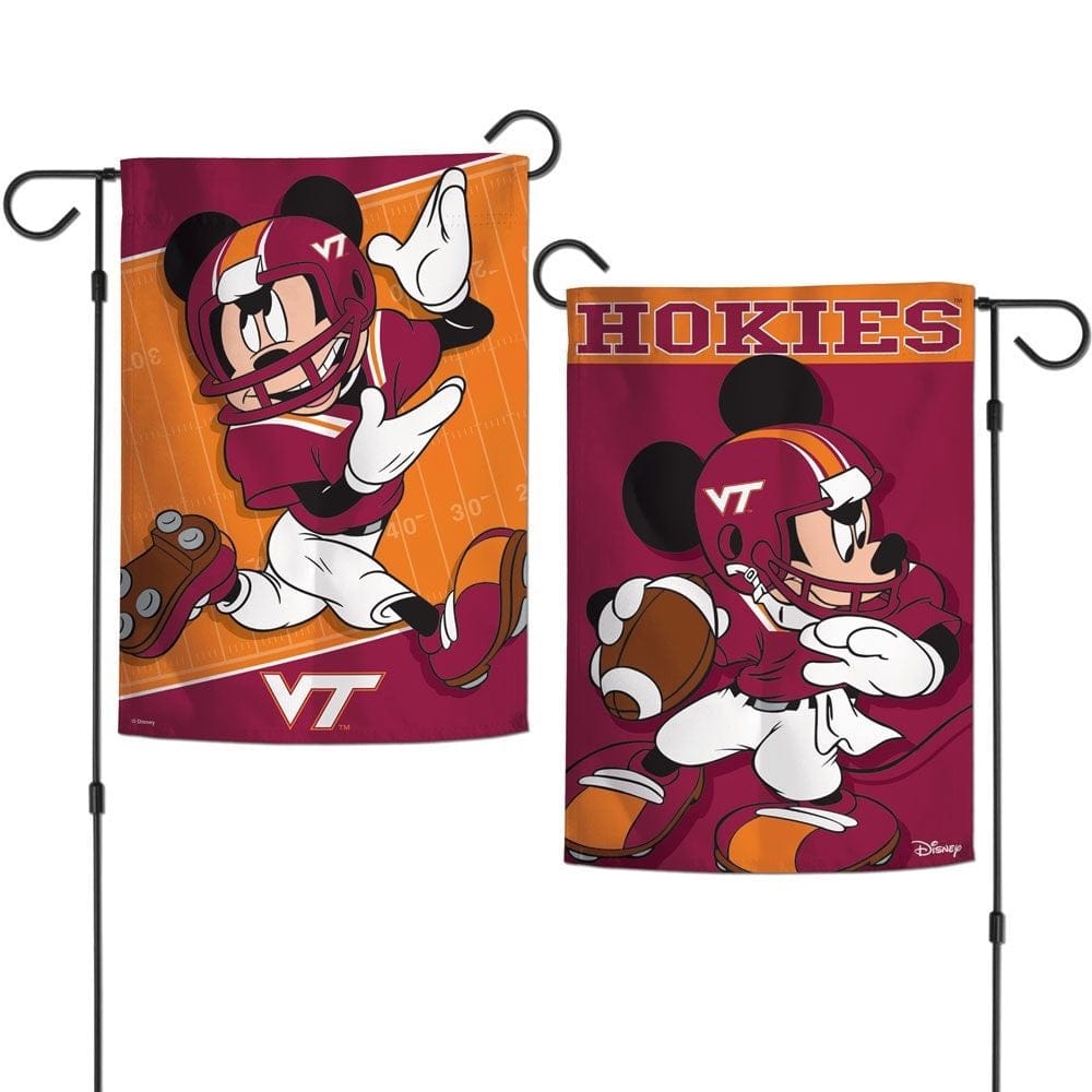 Virginia Tech Hokies Garden Flag 2 Sided Mickey Mouse 2