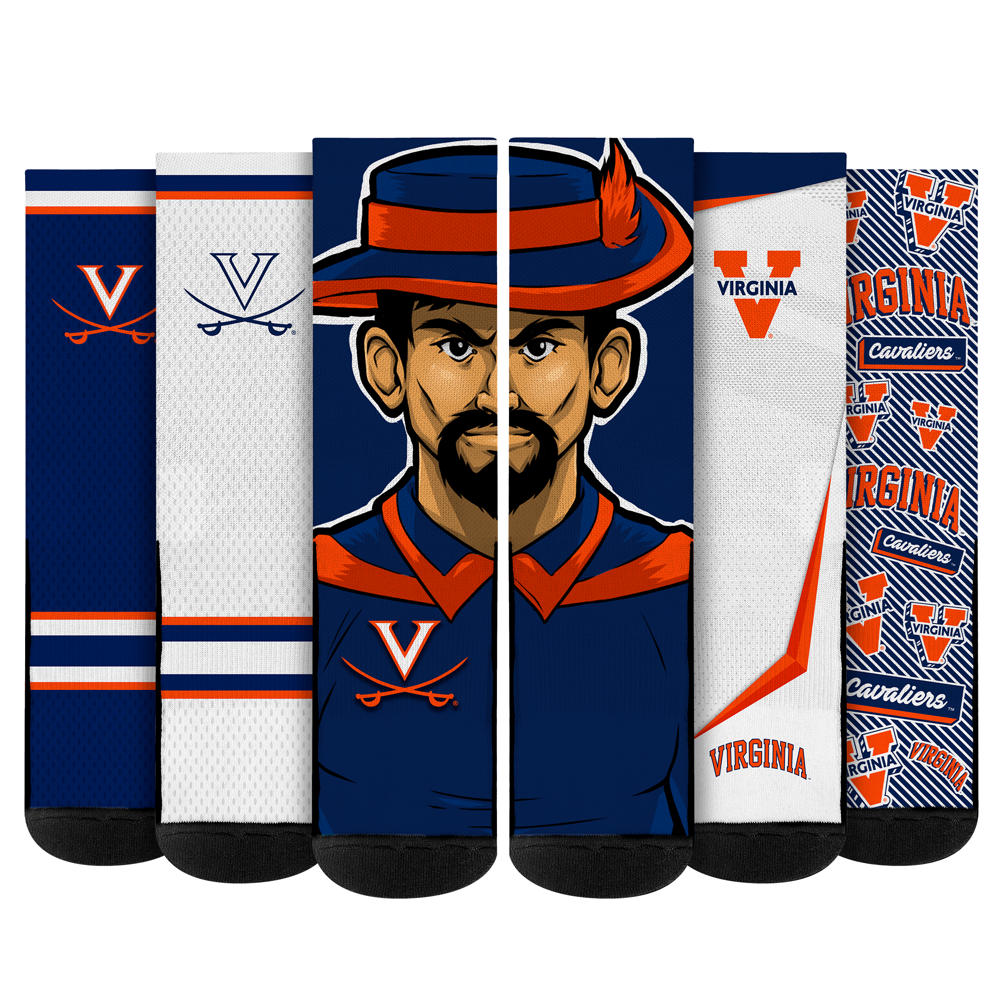Virginia Cavaliers - Super Fan Bundle 5-Pack | Rock 'Em Socks