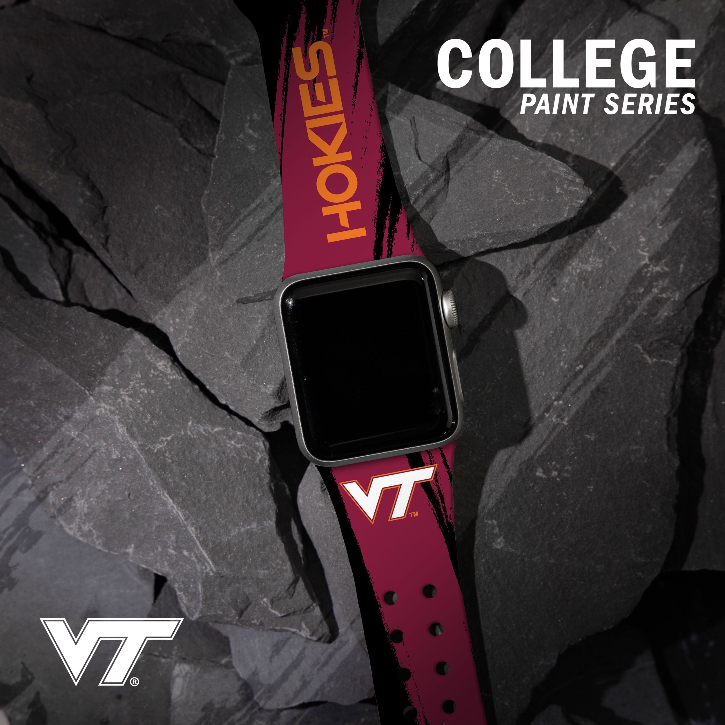 Virginia Tech Hokies HD Apple Watch Band 27
