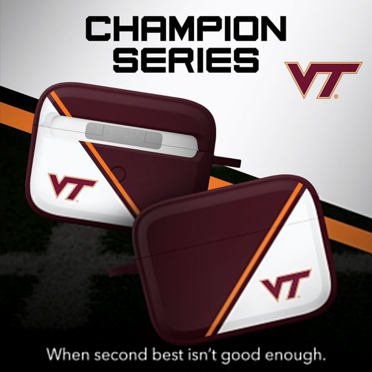 Virginia Tech Hokies HDX Champion Series Apple AirPods Pro 1 & 2 Case Cover | Affinity Bands 2