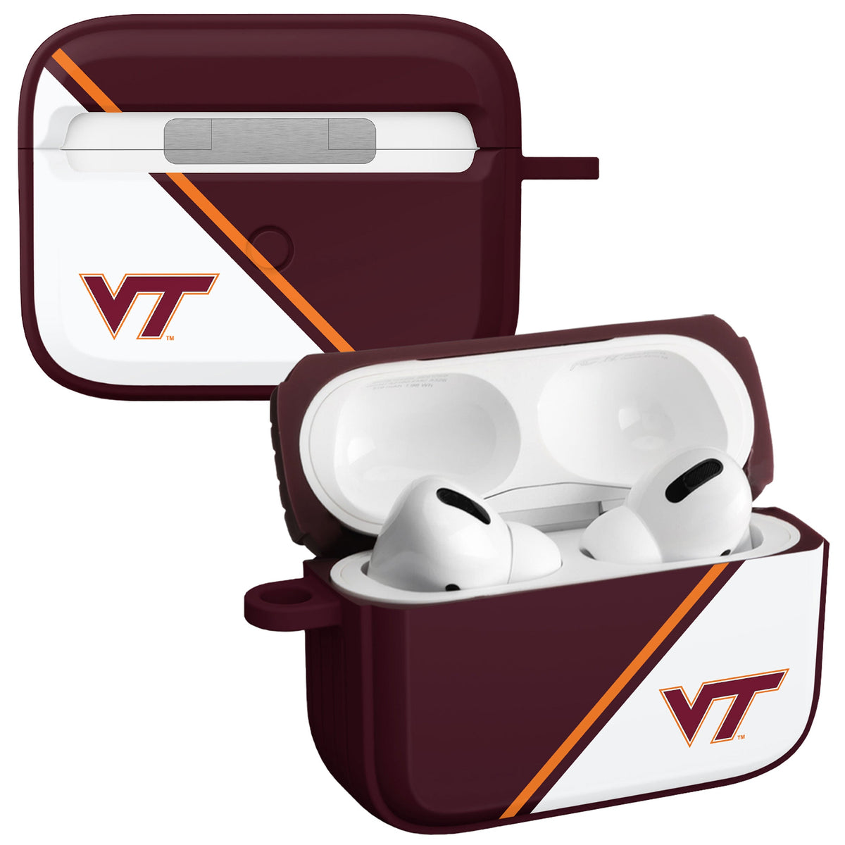 Virginia Tech Hokies HDX Champion Series Apple AirPods Pro 1 & 2 Case Cover | Affinity Bands 1