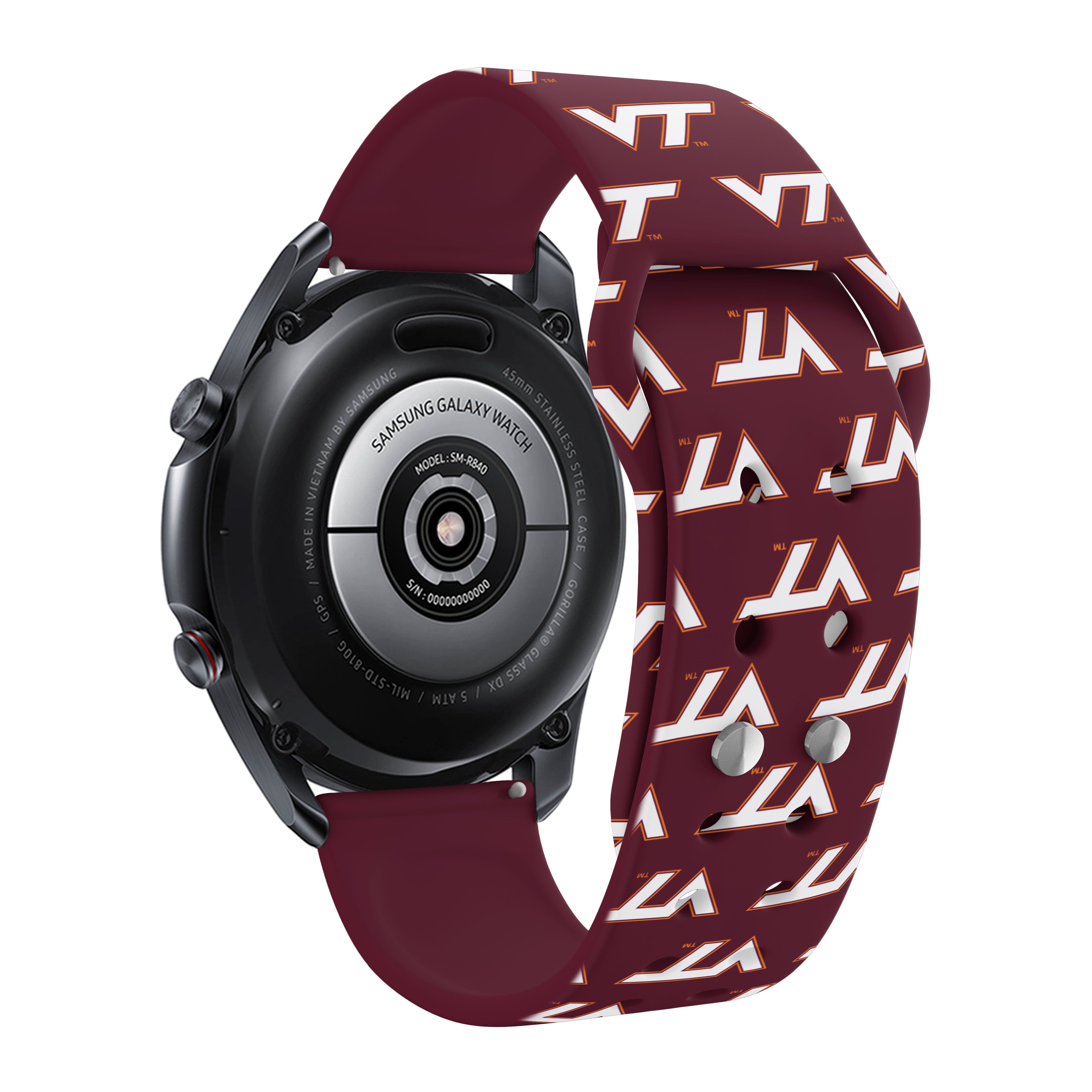 Virginia Tech Hokies HD Watchband for Samsung, Garmin, Fossil, and More for Samsung, Garmin, Fossil, and More 9