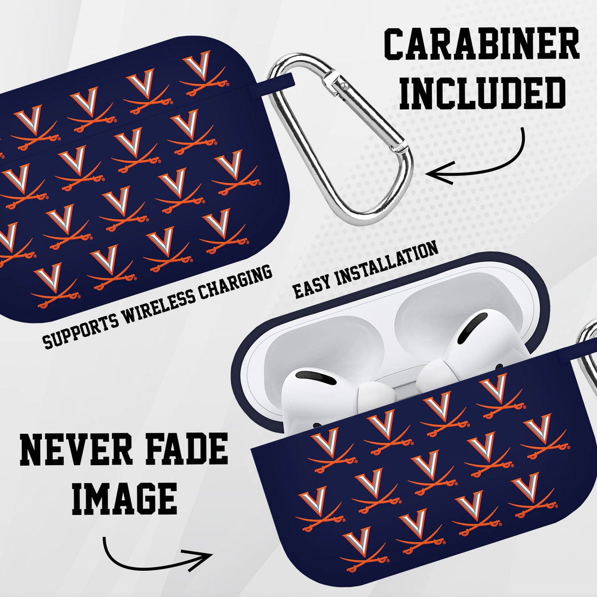 Virginia Cavaliers HD AirPods Pro 1 & 2 Case Cover | Affinity Bands 5