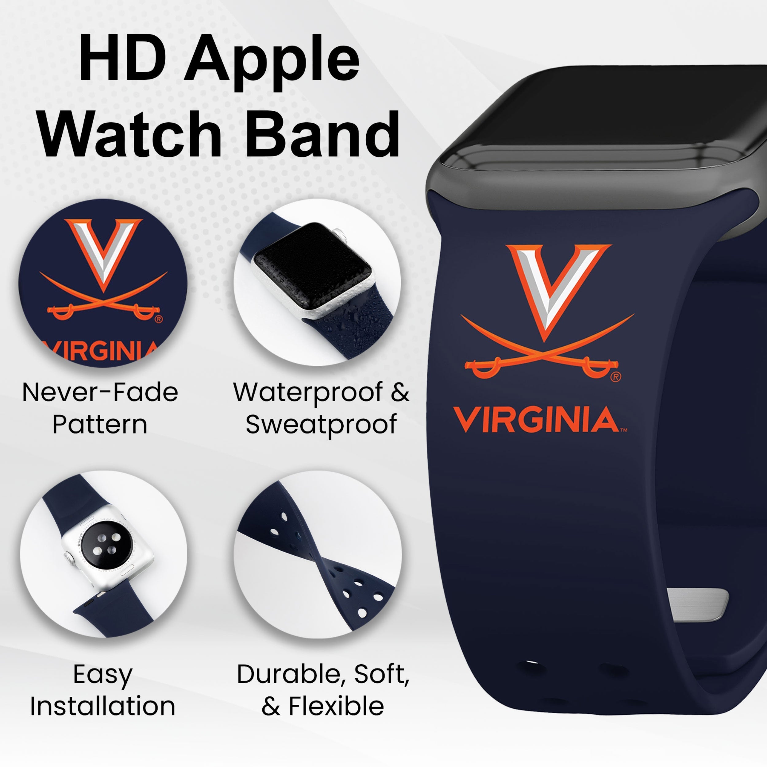 Virginia Cavaliers HD Apple Watch Band 14