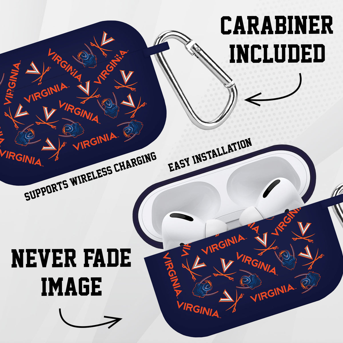 Virginia Cavaliers HD AirPods Pro 1 & 2 Case Cover | Affinity Bands 8