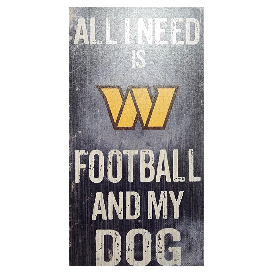 Washington Commanders Football and My Dog Wooden Sign 1
