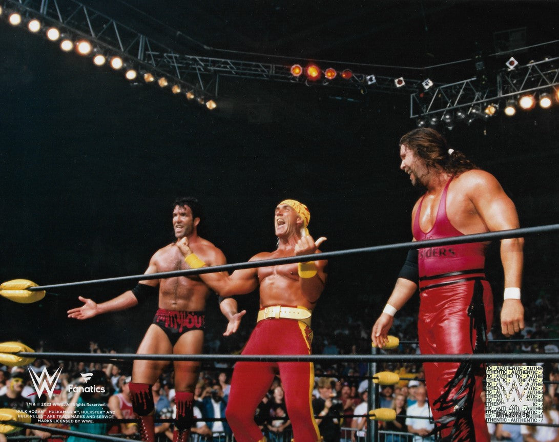 Scott Hall, Hulk Hogan, & Kevin Nash Form the nWo 8" x 10" WWE Wrestling Photo 1